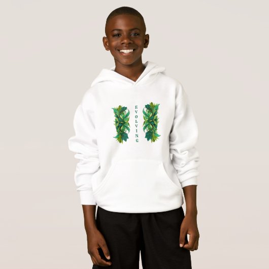 "Evoluerende" Botanische Bloemen Decoratieve Sweat (Voorkant volledig)
