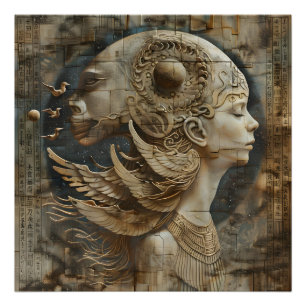 Evoluerende elegantie - voorouderlijke schoonheid  foto afdruk