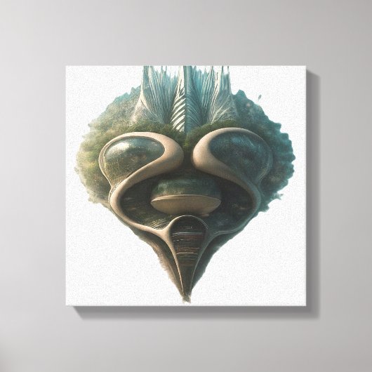 Evoluerende metropool: waar verleden en toekomst e canvas afdruk (Voorkant)