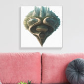 Evoluerende metropool: waar verleden en toekomst e canvas afdruk (Insitu (Woonkamer))