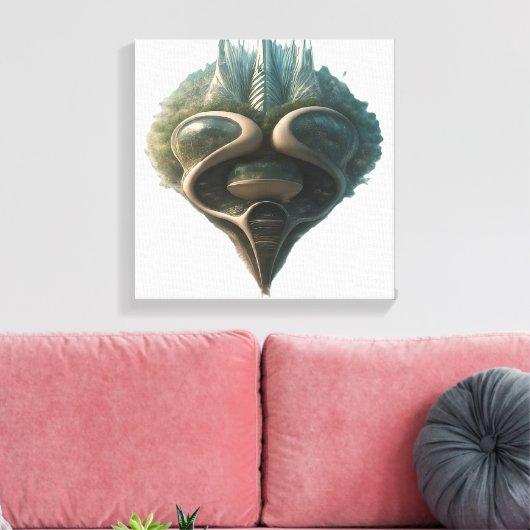 Evoluerende metropool: waar verleden en toekomst e canvas afdruk (Insitu (Woonkamer))