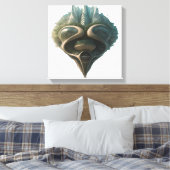 Evoluerende metropool: waar verleden en toekomst e canvas afdruk (Insitu (Slaapkamer))