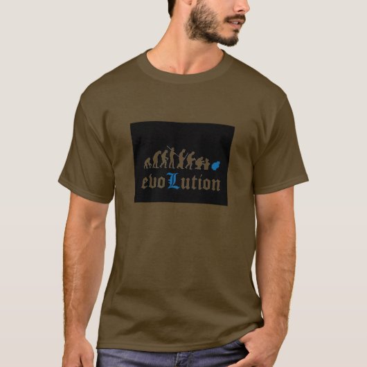 evolutie1 t-shirt (Voorkant)