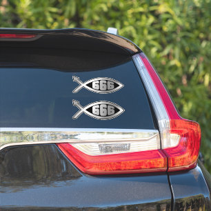 Evolutie - 666 x 2 sticker