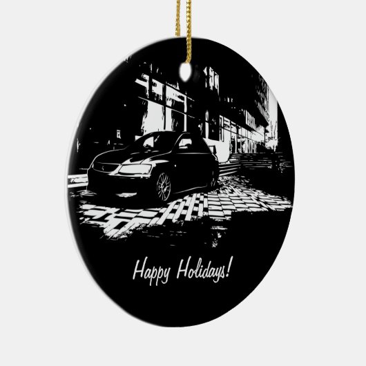 Evolutie 9 kerstversieringen keramisch ornament (Rechts)