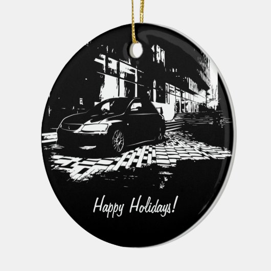 Evolutie 9 kerstversieringen keramisch ornament (Links)