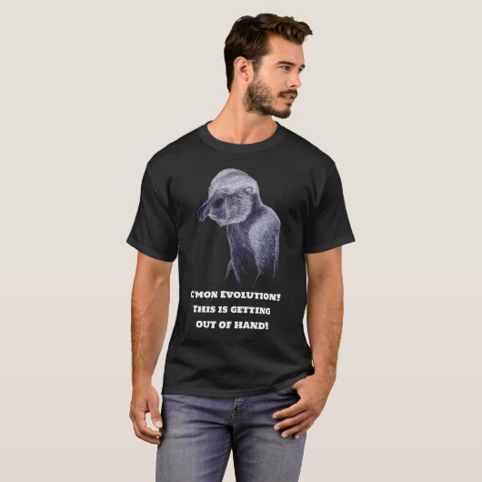 Evolutie-aap T-shirt (Voorkant volledig)