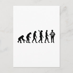 Evolutie Accordion-speler Briefkaart