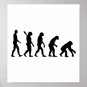 Evolutie achteruit poster