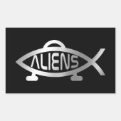 Evolutie - Aliens Rechthoekige Sticker (Voorkant)