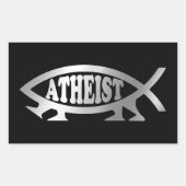 Evolutie - Atheïst Rechthoekige Sticker (Voorkant)