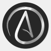 Evolutie - Atheïst Ronde Sticker (Voorkant)