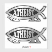 Evolutie - Atheïst x 2 Sticker (Vel)