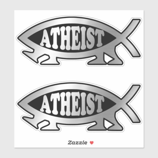 Evolutie - Atheïst x 2 Sticker (Vel)