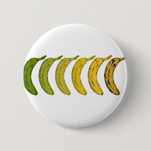 Evolutie bananen ronde button 5,7 cm