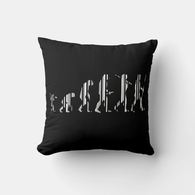 EVOLUTIE BAR CODE Darwin Barcode Patroon Ontwerp Kussen (Voorkant)
