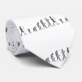 EVOLUTIE BAR CODE Darwin Barcode Patroon Ontwerp Stropdas (Opgerold)