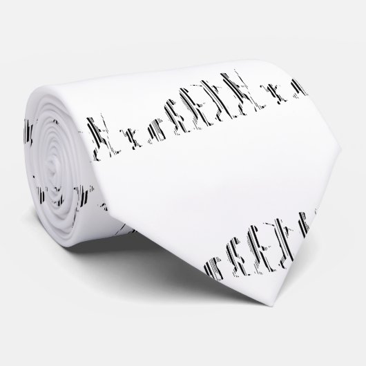 EVOLUTIE BAR CODE Darwin Barcode Patroon Ontwerp Stropdas (Opgerold)