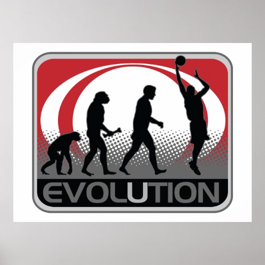 Evolutie Basketball Poster (Voorkant)