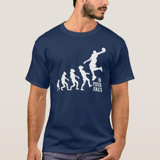 Evolutie Basketball T-shirt (Voorkant)