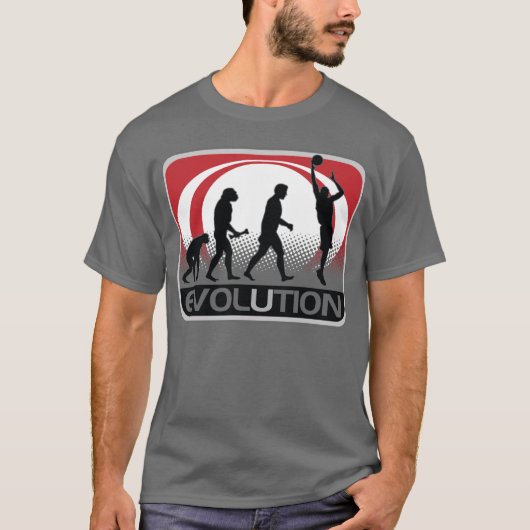 Evolutie Basketball T-shirt (Voorkant)
