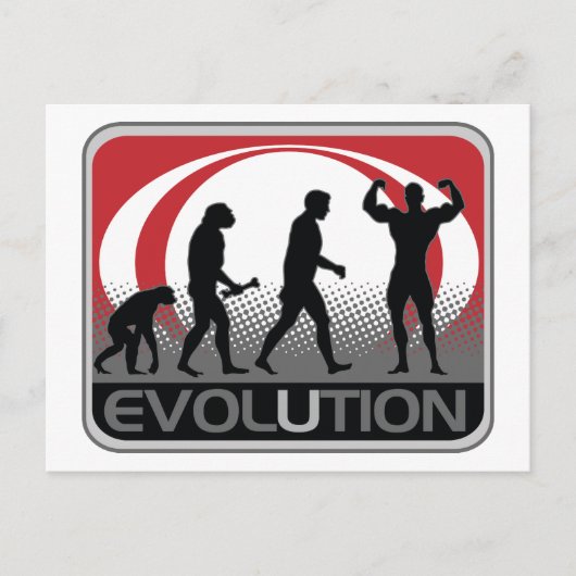 Evolutie BodyBuilder Briefkaart (Voorkant)