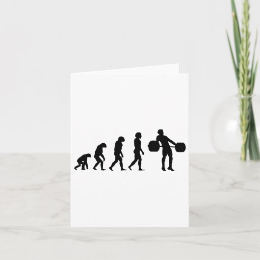 Evolutie Bodybuilder Gewichtheffen Gewicht Gewicht Kaart (Voorkant)