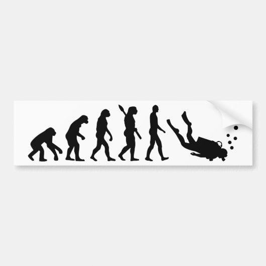 Evolutie Bumpersticker (Voorkant)