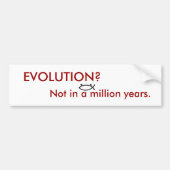 EVOLUTIE? BUMPERSTICKER (Voorkant)