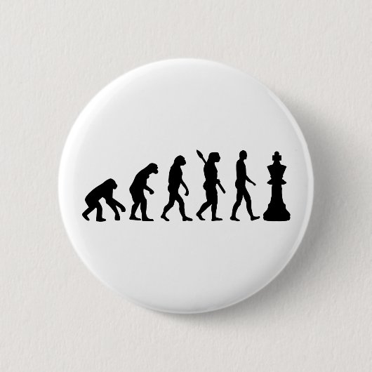 Evolutie Chess king Ronde Button 5,7 Cm (Voorkant)