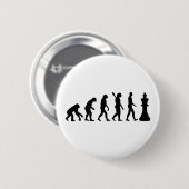 Evolutie Chess king Ronde Button 5,7 Cm (Voorkant /achterkant)