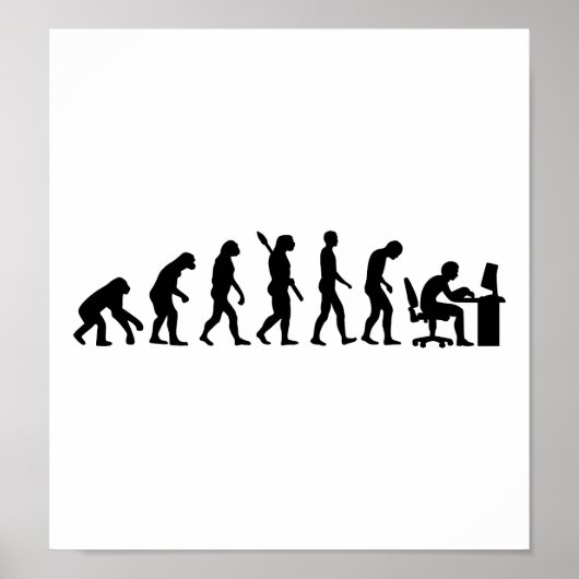 Evolutie computer kantoor poster (Voorkant)