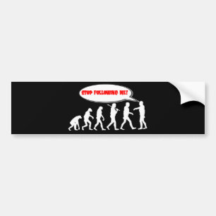 Evolutie/Creatiestop na mij Bumpersticker
