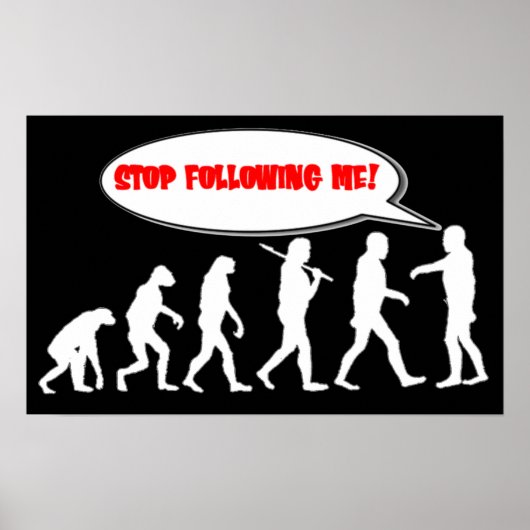 Evolutie/Creatiestop na mij Poster (Voorkant)