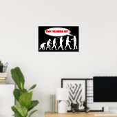 Evolutie/Creatiestop na mij Poster (Thuiskantoor)