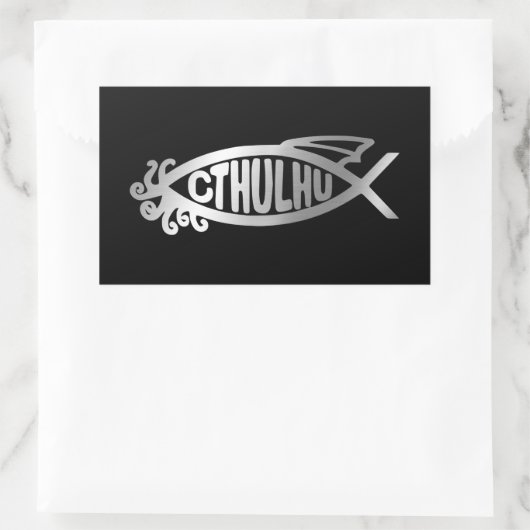 Evolutie - Cthulhu Rechthoekige Sticker (Tas)