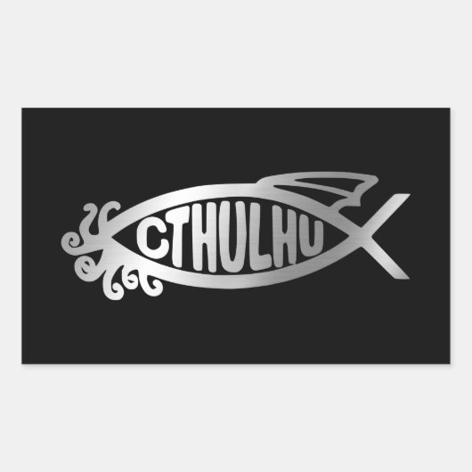 Evolutie - Cthulhu Rechthoekige Sticker (Voorkant)