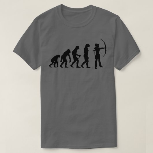 Evolutie damesarcherie  t-shirt (Design voorkant)