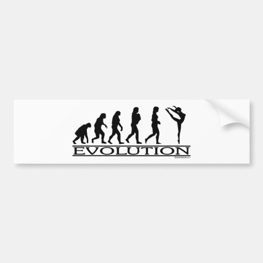 Evolutie - Dance Bumpersticker (Voorkant)