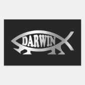Evolutie - Darwin Rechthoekige Sticker (Voorkant)