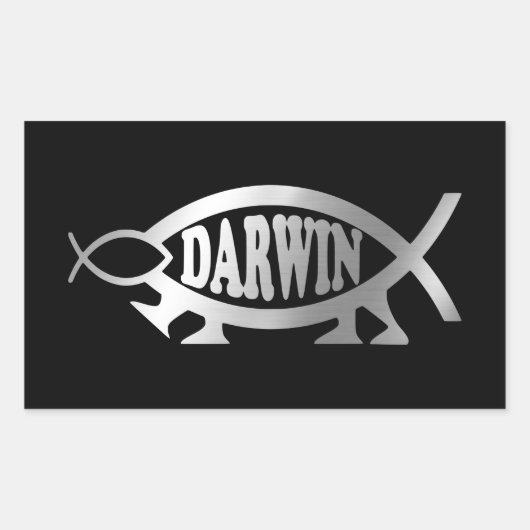 Evolutie - Darwin Retangular Sticker (Voorkant)