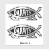 Evolutie - Darwin x 2 Sticker (Vel)