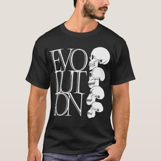 Evolutie (donker shirt) t-shirt (Voorkant)