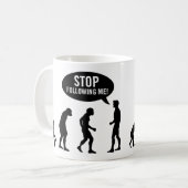 evolutie - einde die me volgen! koffiemok (Voorkant links)