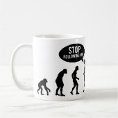 evolutie - einde die me volgen! koffiemok (Links)