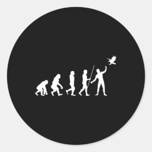 Evolutie Falconer Falconry Falconry Hunting Ronde Sticker