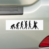 Evolutie foxtrot dansen bumpersticker (Op auto)