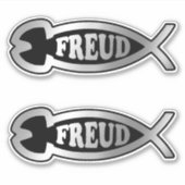 Evolutie - Freud x 2 Sticker (Voorkant)
