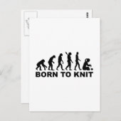 Evolutie geboren in breien briefkaart (Voorkant / Achterkant)