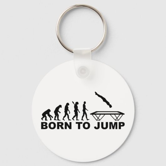 Evolutie geboren uit springtrampoline sleutelhanger (Voorkant)